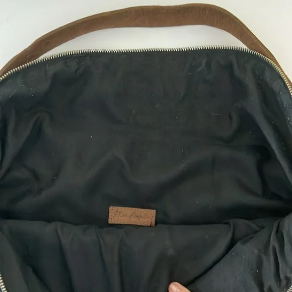 Free People Fold Over Studded Boho Chic Tote Bag Tapestry Rug Bag - Picture 9 of 11